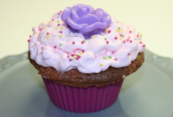Cupcake et sa fleur violette
