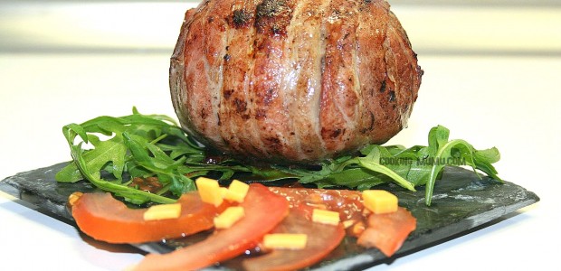 #htmlcaption_2354 Boulette hamburger au lard et fourrée au cheddar