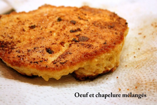 Le mélange oeug et chapelure