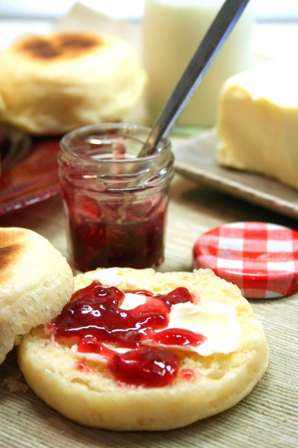 Muffin anglais ouvert