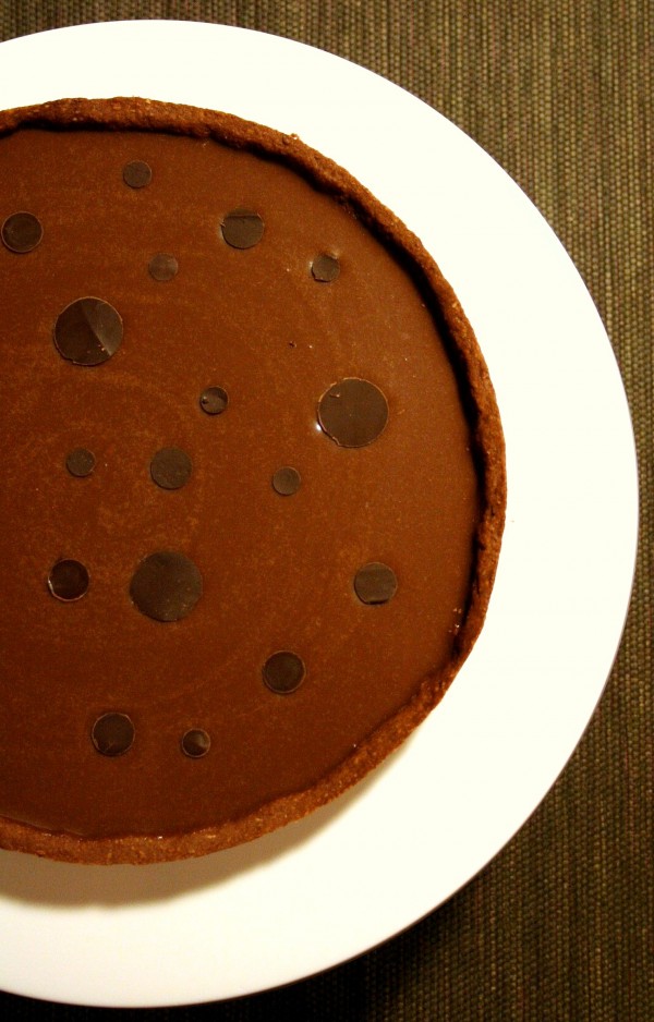 Tarte au chocolat et pois