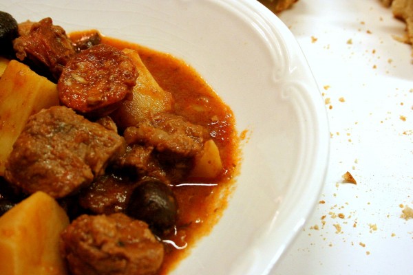 Assiette de veau au chorizo