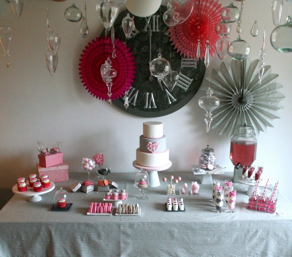 Sweet table rose et gris