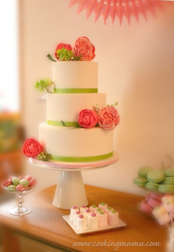 gateau-table-verte