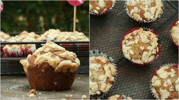 Crumb banana muffin