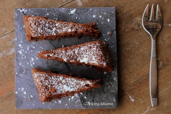 3 parts de gâteau assassin