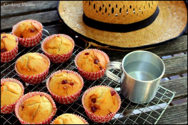 Muffins fraise framboise