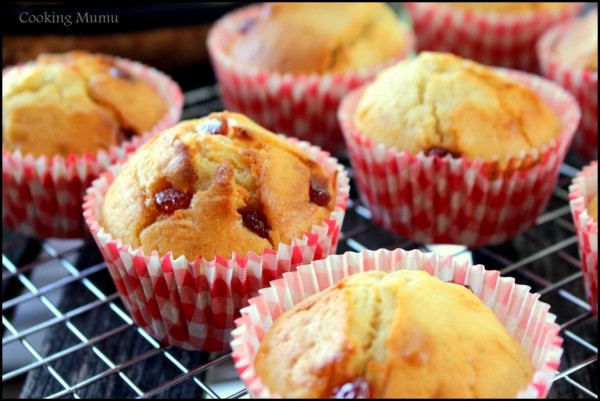 Muffins  la pâte de fruits