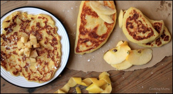 Potato bread and apples