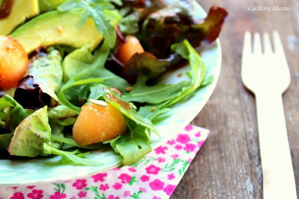 Salade melon et roquette