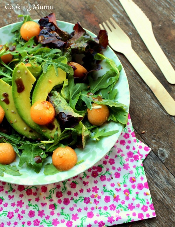 Salade melon roquette