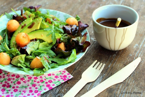 Salade melon vinaigrette au miel