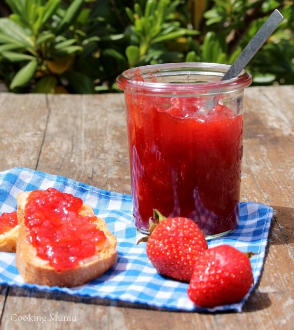 Confiture bananes fraises