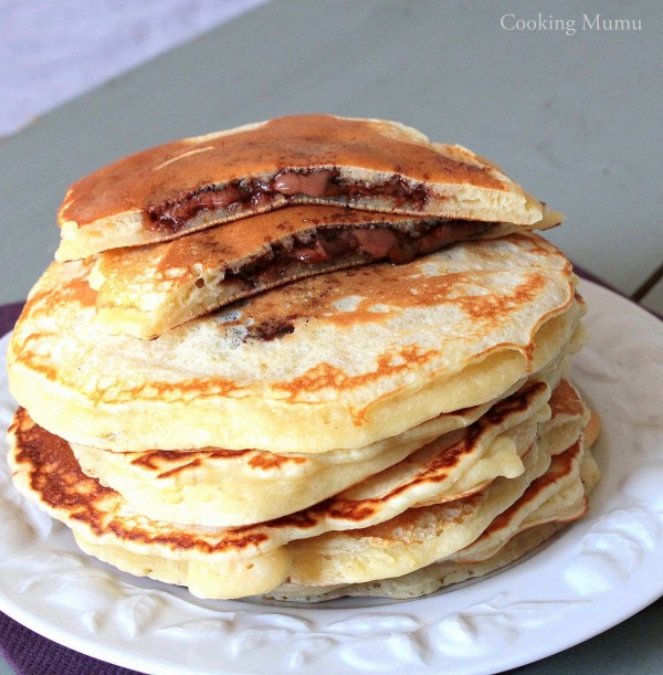 Pancakes fourrés au nutella