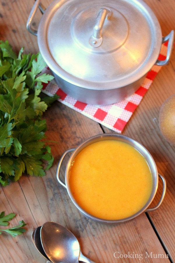 Soupe butternut et bananes