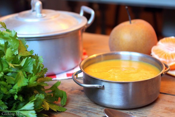 Soupe veloutée au butternut et bananes