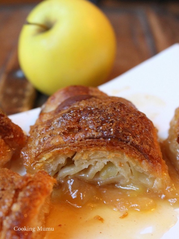 Croissant aux pommes et sauce